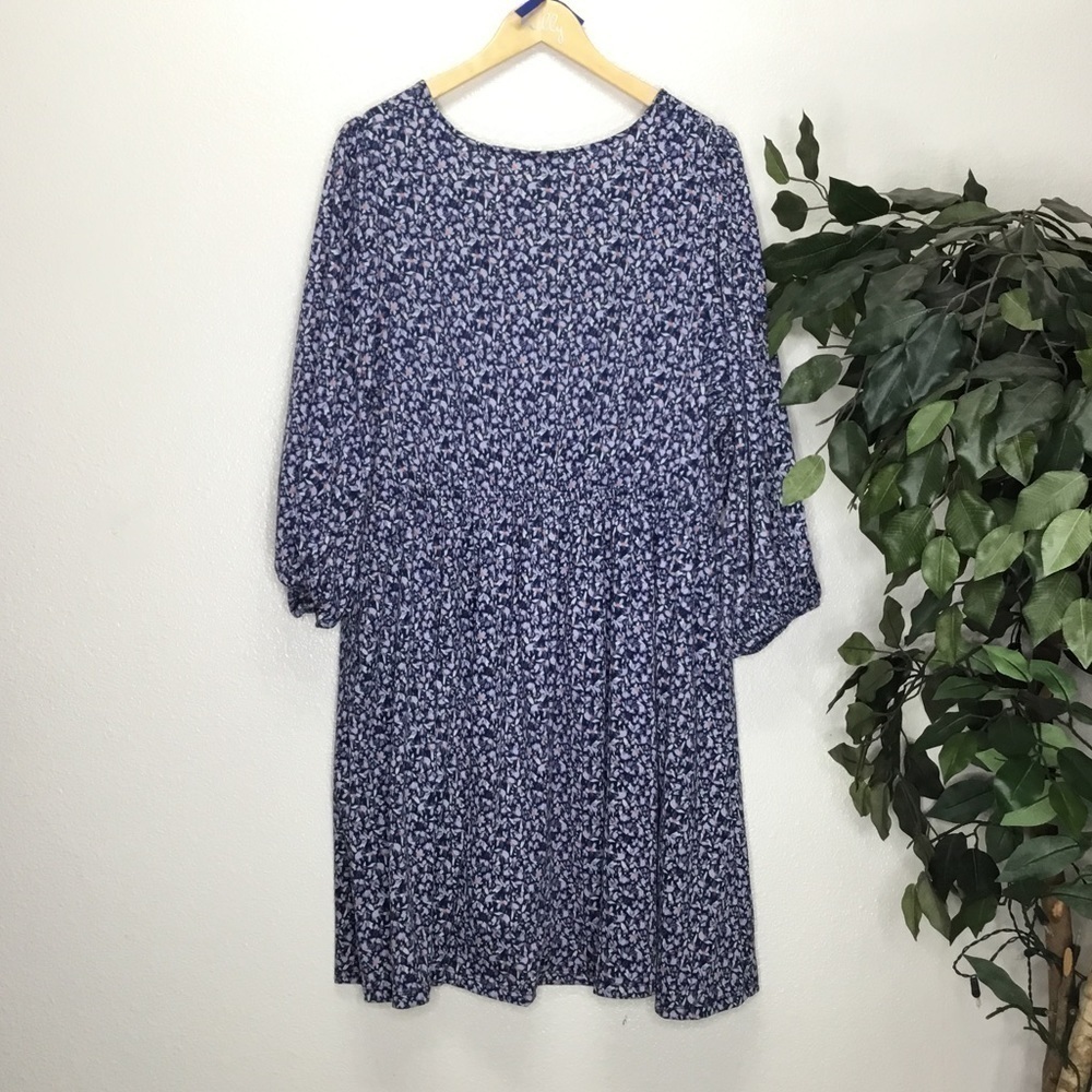 PLUS Ava & Viv Blue Floral Dress - Picture 6 of 6